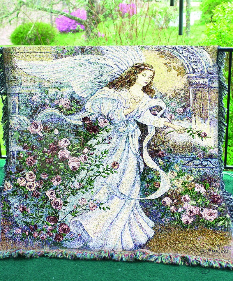 Manual Woodworker Manual Inspirational Collection 50 x 60-Inch Tapestry Throw, Angel of Love - Image 2
