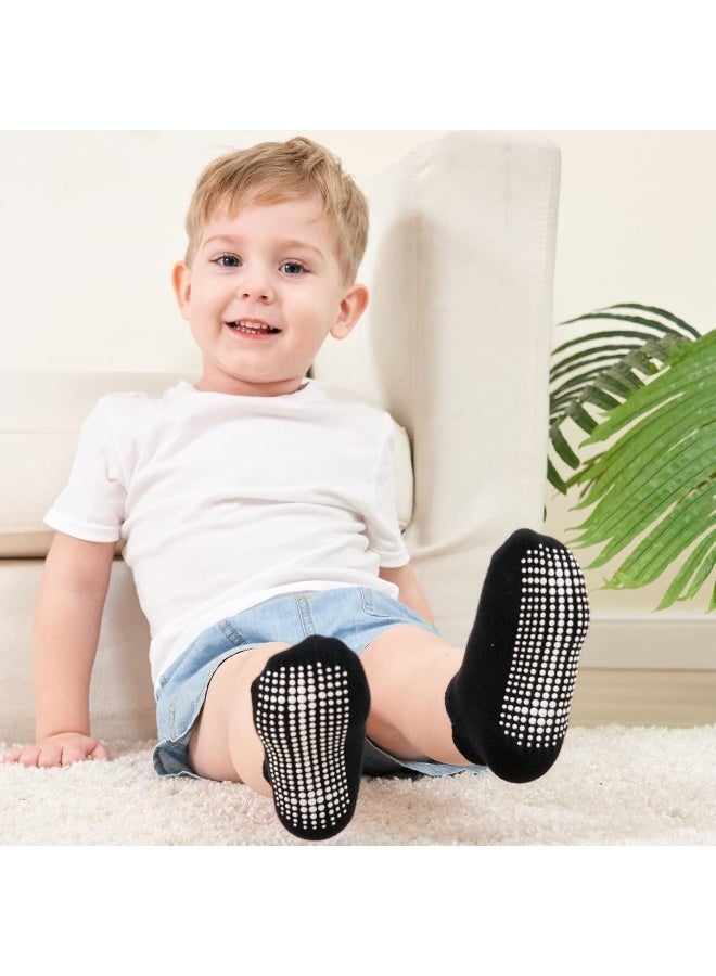 Zaples Baby Non Slip Grip Ankle Socks with Non Skid Soles for Infants Toddlers Kids Boys Girls - Image 4