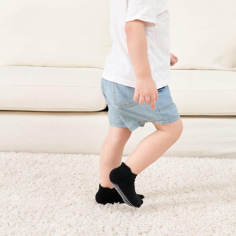 Zaples Baby Non Slip Grip Ankle Socks with Non Skid Soles for Infants Toddlers Kids Boys Girls - Image 5