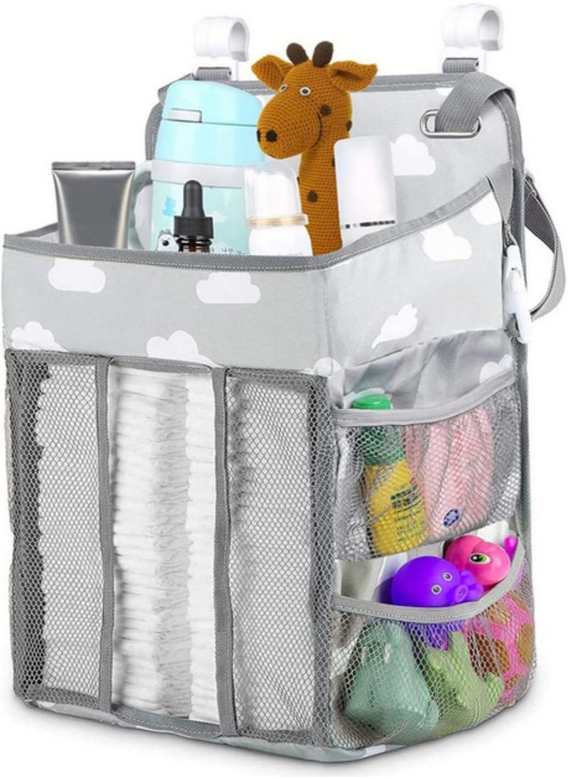 GUDOO Baby Crib Hanging Storage Bag Diaper Nappy Organizer Cot Bed Organizer Bag Infant Essentials Diaper Caddy Kids Crib Bedding Sets  - Image 1