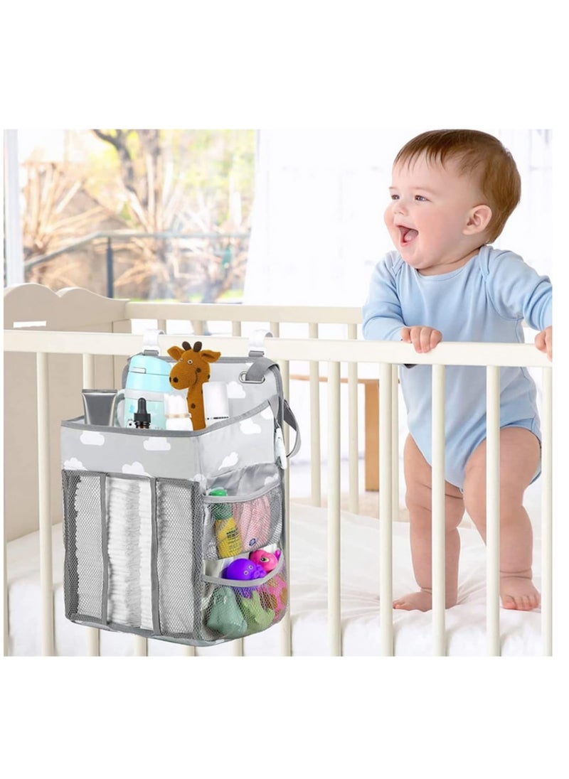 GUDOO Baby Crib Hanging Storage Bag Diaper Nappy Organizer Cot Bed Organizer Bag Infant Essentials Diaper Caddy Kids Crib Bedding Sets  - Image 5
