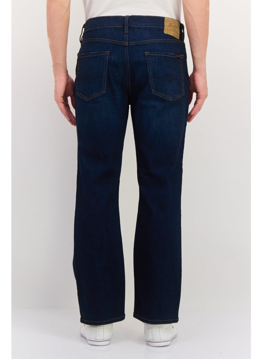 Seven 7 - Men Slim Boot Fit Washed Stretchable Denim, Blue - Image 1
