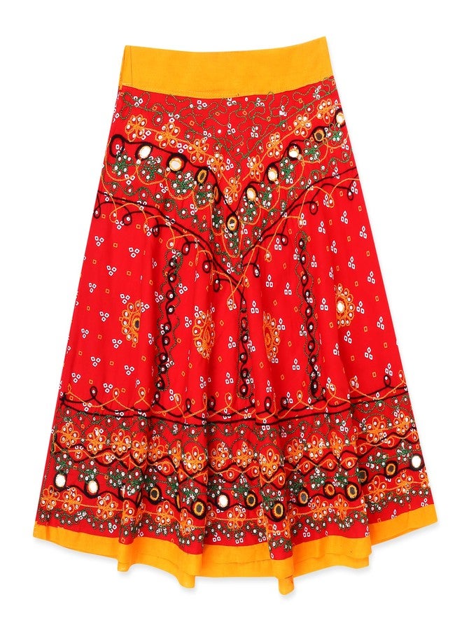 ANNA'S Girl's Cotton Readymade Lehenga Choli (KUM-RD7_Red_4 Years-5 Years) - Image 3