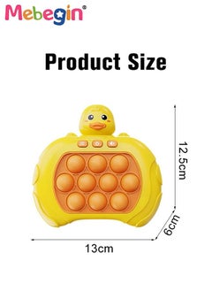 Quick Push Bubble Game with 4 Fun Game Modes, Duck Shape Push Pop Game, Mini-Handheld Fast Speed Push Game Console with Light and Sound, Fun Electronic Push It Pop Fidget Toys, Creative Antistress Toy for Kids and Adults, Included Rechargeable Battery and Screwdriver - pzsku/Z1D77CD769905F270838AZ/45/_/1693563360/96b0ccf8-2df8-4464-9cad-1ea776022dcc