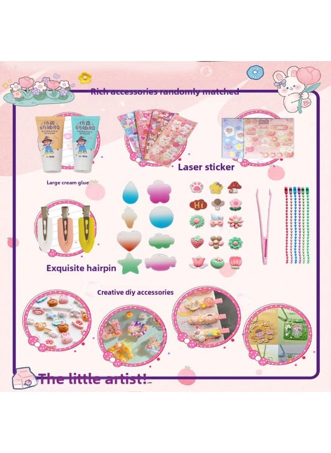 null - Girl's Toy Goo Card Quiet Book Cream Glue Suit Quiet Book Teaching And Training Toy Gift Box Toy 3-5 Years Old-Color:551-158 Colors Are Sent Randomly - Image 1
