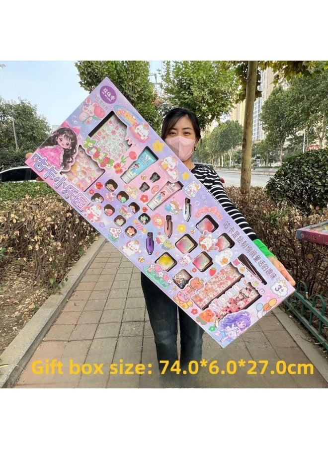 null - Girl's Toy Goo Card Quiet Book Cream Glue Suit Quiet Book Teaching And Training Toy Gift Box Toy 3-5 Years Old-Color:551-158 Colors Are Sent Randomly - Image 1