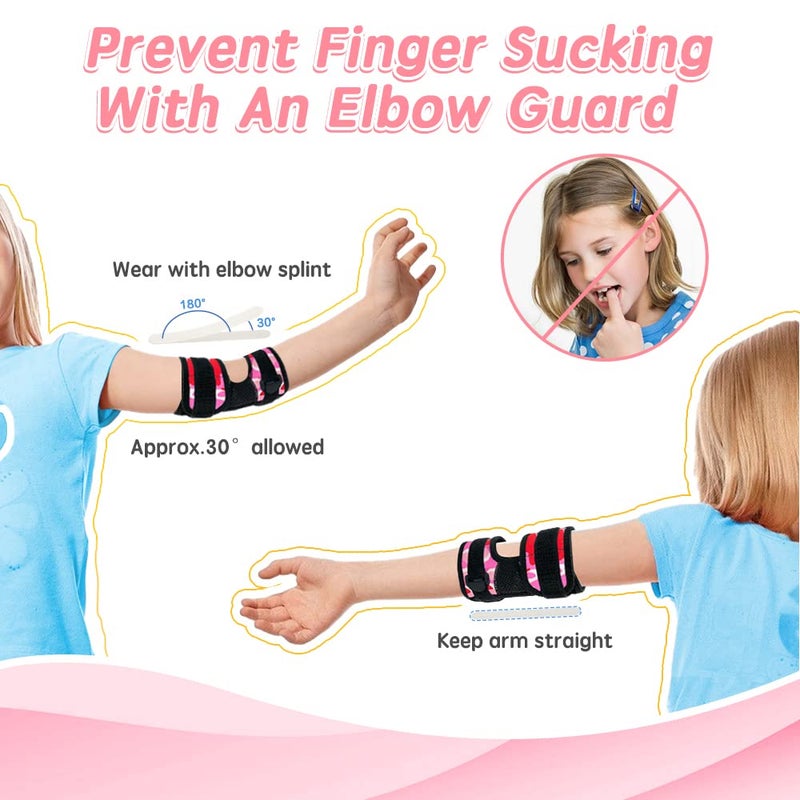 Zelen Thumb Sucking Stop for Kids Thumb Guard Nail Biting Treatment for Kids Toddlers Finger Sucking Stop Biting Nails Prevention Anti Thumb Sucking Child Elbow Immobilizer Brace (1PCS) - Image 3