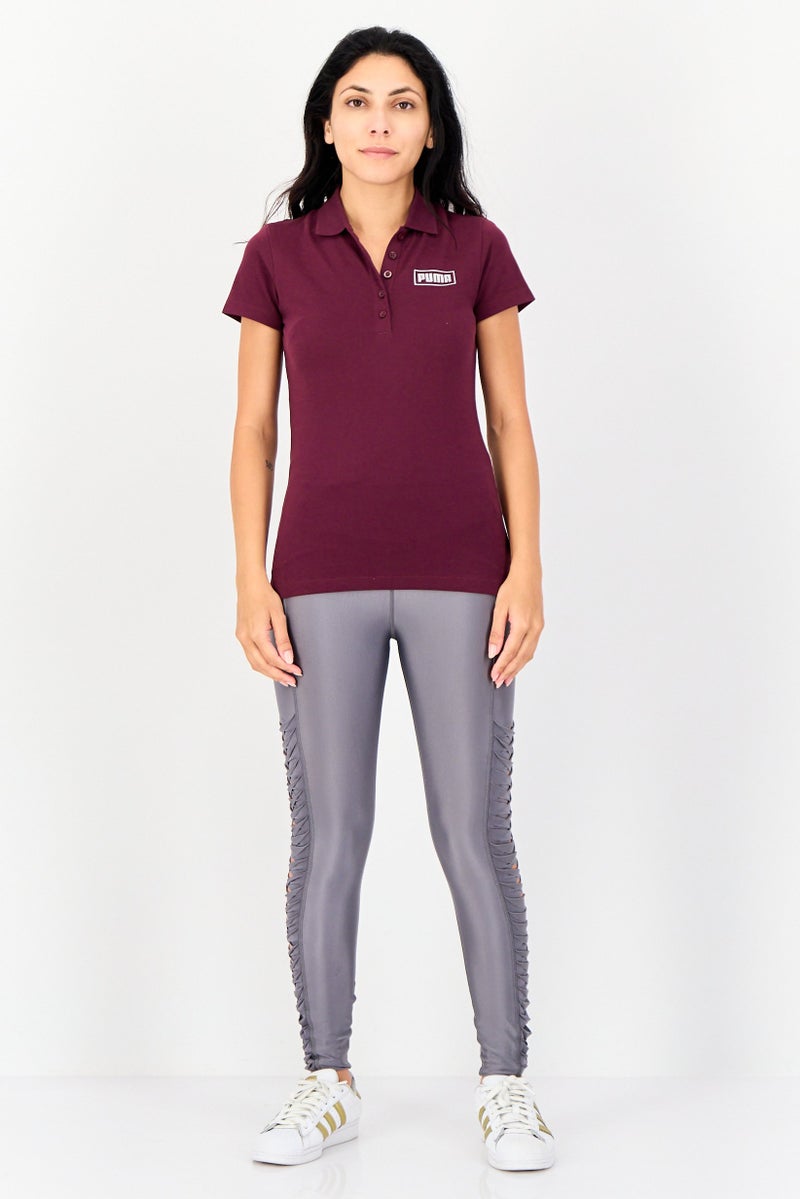 PUMA Women Regular Fit Short Sleeve Outdoor Polo Shirt, Mauve - Image 3