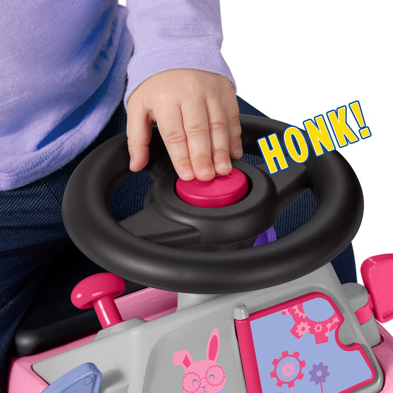 Radio Flyer Creativity Car, for Toddlers 1-3, 3-in-1 Push Walker Ride On Rocket with 17 Sensory Activities, Anti-Tip Feature, Under-Seat Storage, Horn and Gears, 42 lb Capacity, Toddler Ride On Toys - Image 5