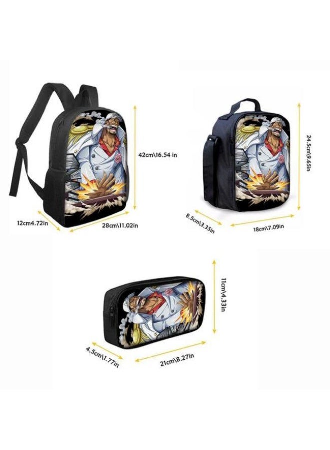 general The latest universal cartoon printed three piece practical bag combination (suitable for students, children, friends, outings, mountain climbing, etc.) - Image 3