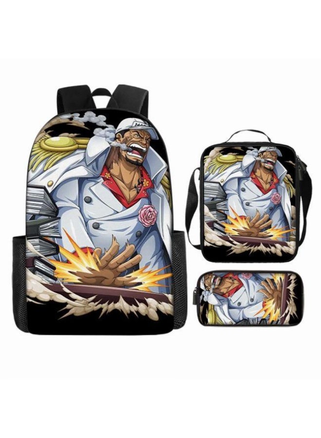 general The latest universal cartoon printed three piece practical bag combination (suitable for students, children, friends, outings, mountain climbing, etc.) - Image 2