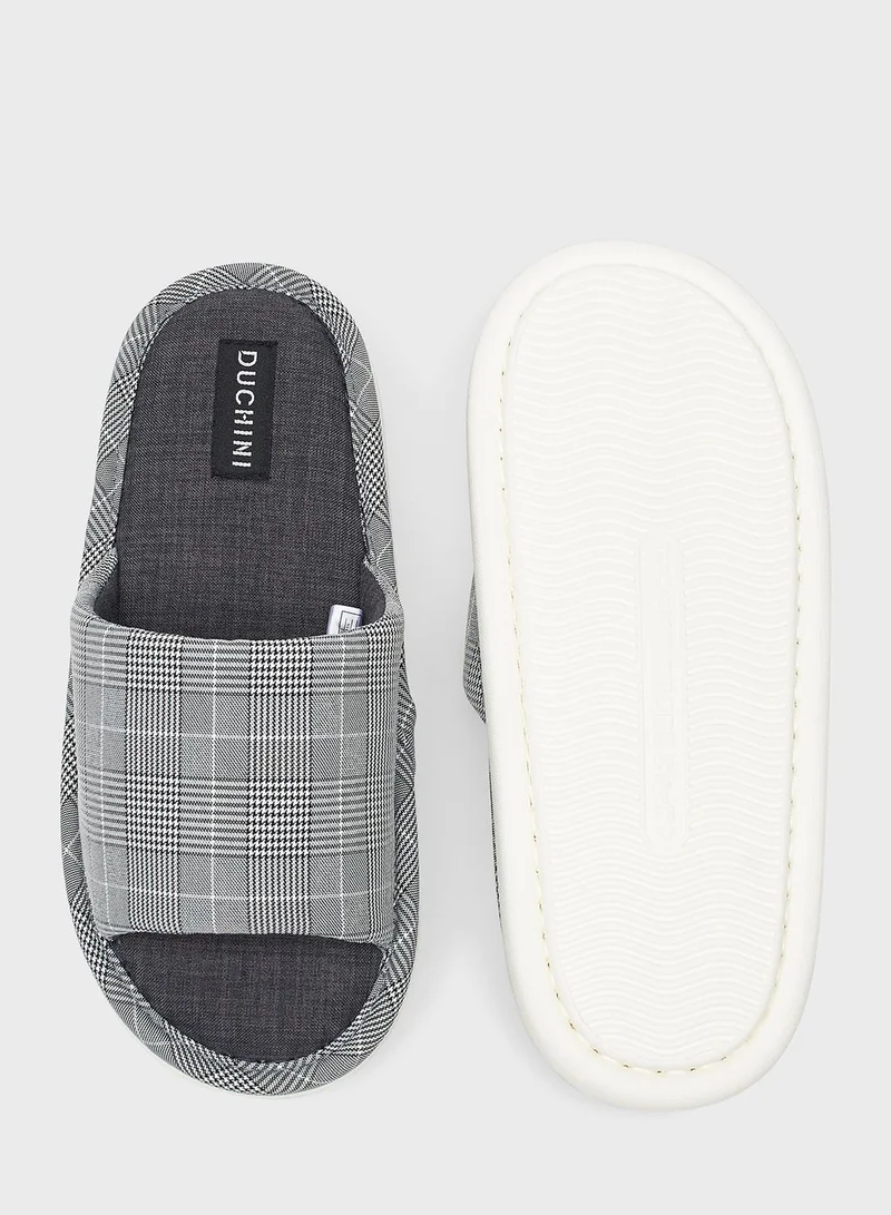 DUCHINI Logo Bedroom Slippers