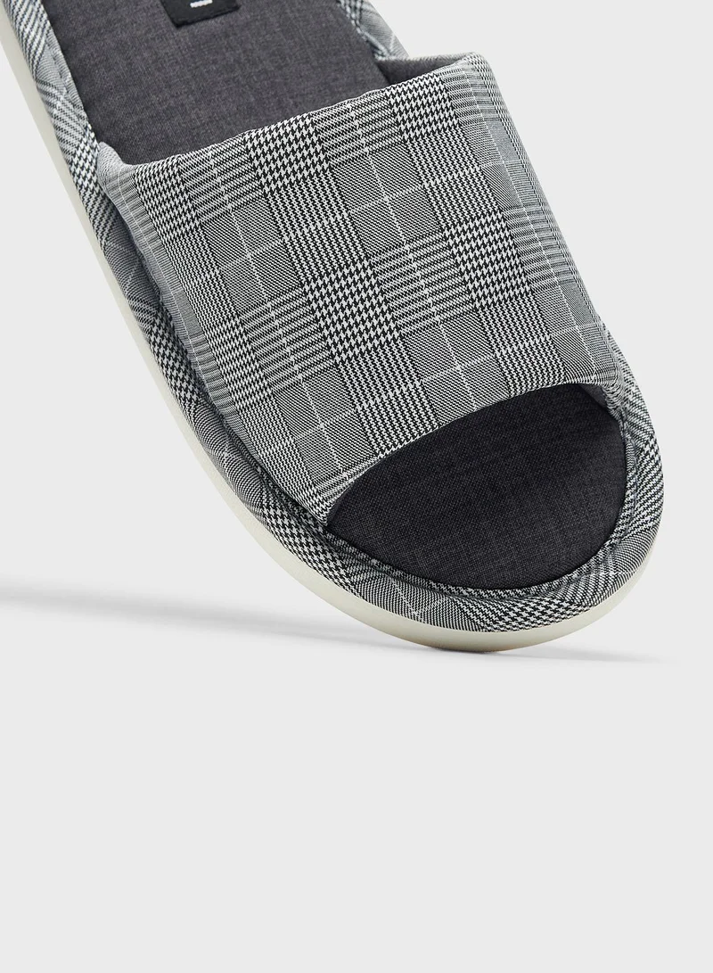 DUCHINI Logo Bedroom Slippers