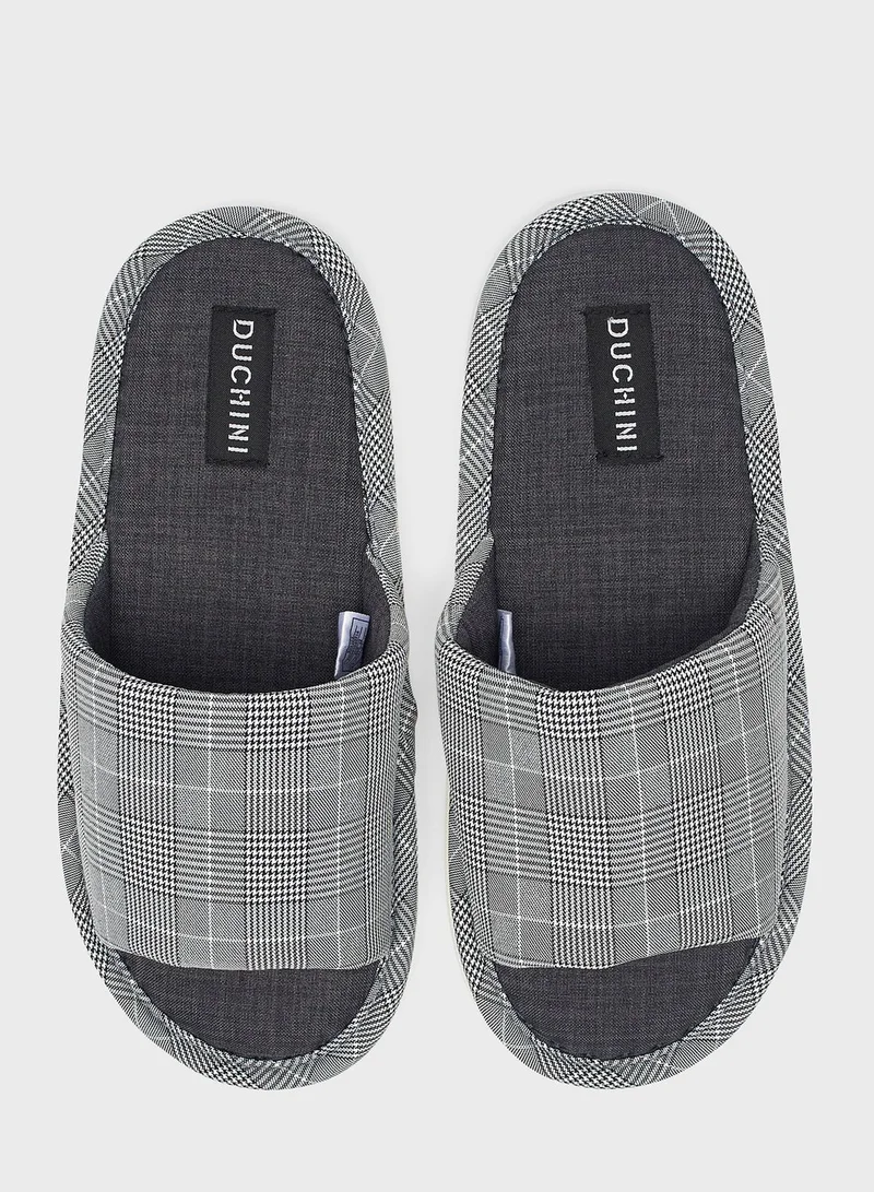 DUCHINI Logo Bedroom Slippers