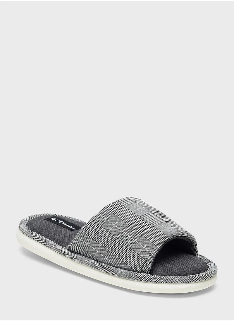 DUCHINI Logo Bedroom Slippers