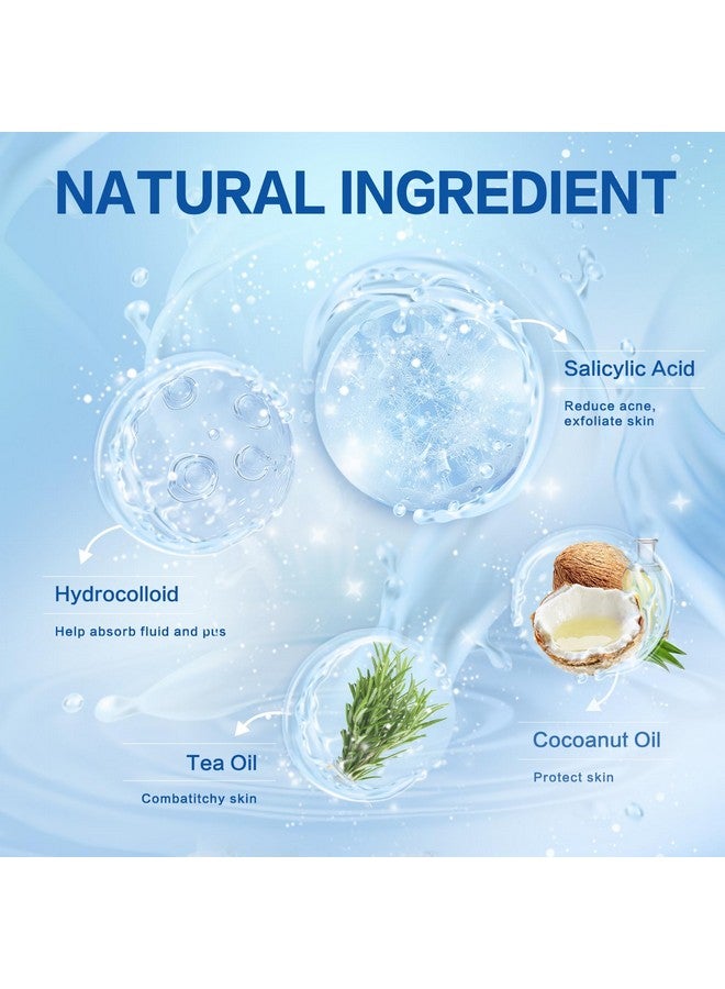 YHOVID 450 لاصقات حب الشباب للوجه، لاصقات هيدروكوليد لحب الشباب لتغطية البثور، لاصقات مايتي باتش لحب الشباب غير المرئية للوجه، 4 أحجام - Image 2