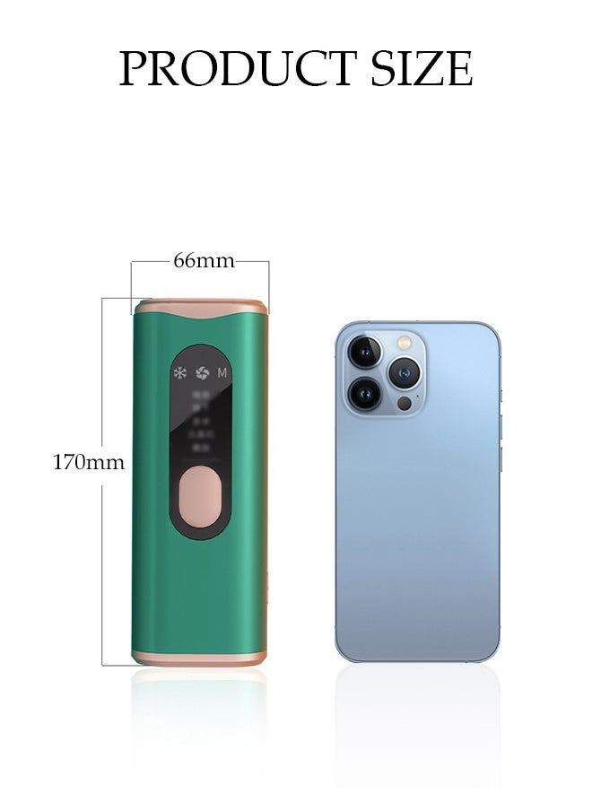 DUNISO Ice Point Laser Hair Removal Device，Electric Epilator Machine, Freezing Point Painless Home Laser Hair Removal Device & IPL Hair Removal，Used for Permanent Facial and Whole-body Hair Removal，Emerald-green  - Image 2