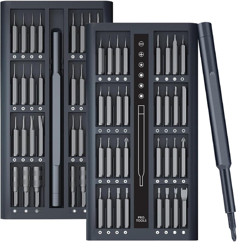 Zaptec Zaptec 63 In 1 Magnetic Precision Screwdriver Set With Magnetic Case For Electronics PC Mobile Phones Laptops Toys Watches Glasses Cameras Black - Image 1
