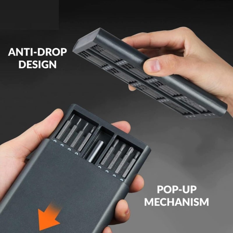 Zaptec Zaptec 63 In 1 Magnetic Precision Screwdriver Set With Magnetic Case For Electronics PC Mobile Phones Laptops Toys Watches Glasses Cameras Black - Image 3