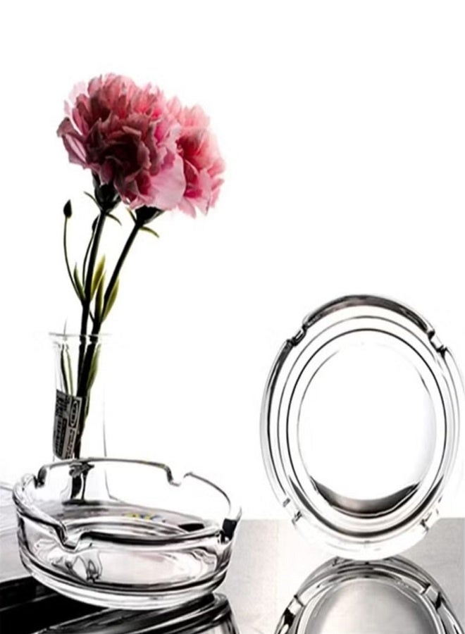 2 Pack Glass Ashtray Simple and Clear Ashtrays - Image 4