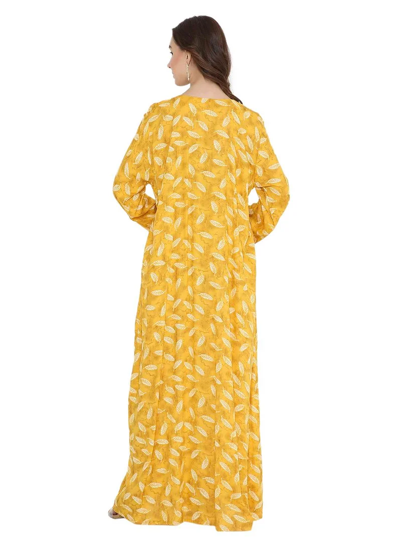 هانا آند سارا جلابية كفتان نسائية طويلة مطرزة بخيوط فريدة