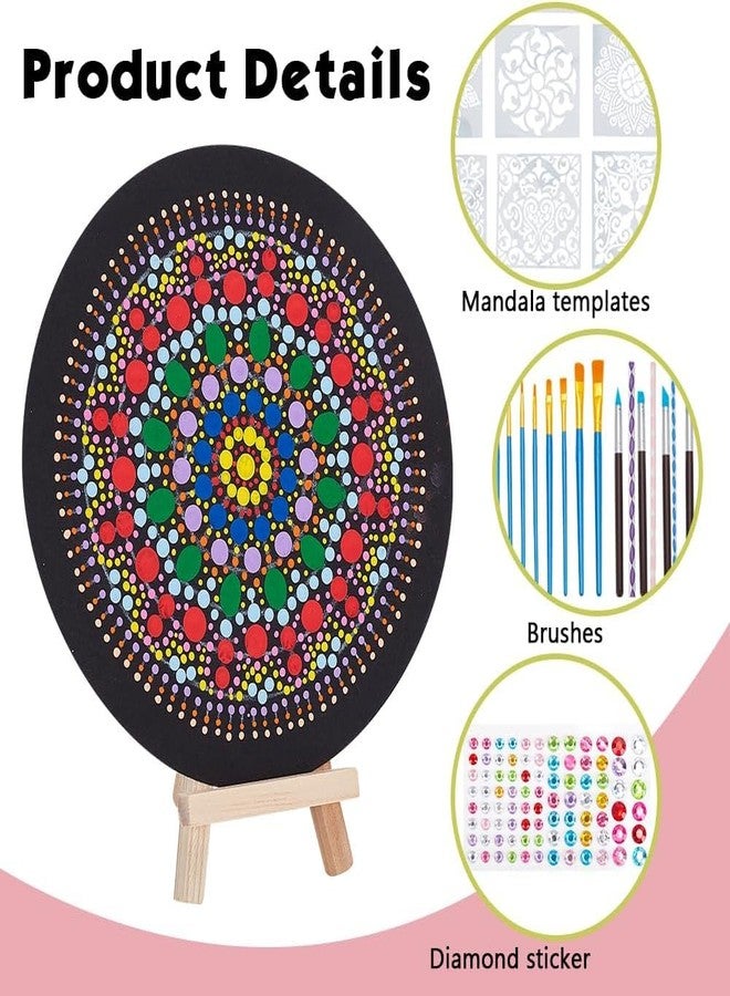 JERN Mandala Dotting Tools Set, 50 Pieces, Painting Kit with Black Sketchpad and Stencils - Image 3