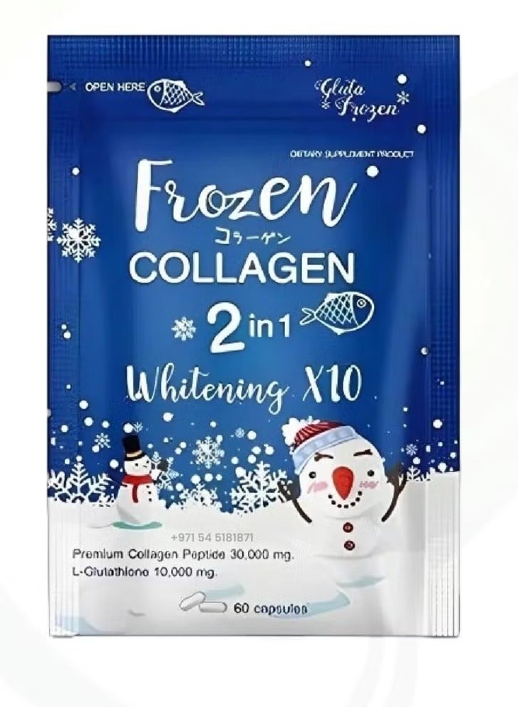 Frozen Collagen Frozen Collagen Whitening Capsules – 60 Count | Fights Acne, Pimples & Oily Skin | Glutathione + Collagen - Image 1