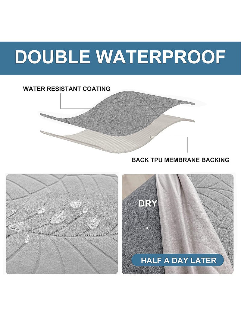 خاجول أغطية كراسي مكونة من 6 قطع، أغطية قابلة للإزالة ومضادة للماء لغرفة الطعام، مناسبة للمطبخ والفندق والمطعم (رمادي) - Image 2