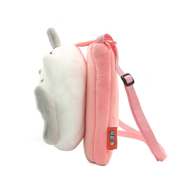 Plush Kids Crossbody Bag, Unicorn Animal Design, Soft Lightweight Shoulder Bag for Daily Outings - Image 4