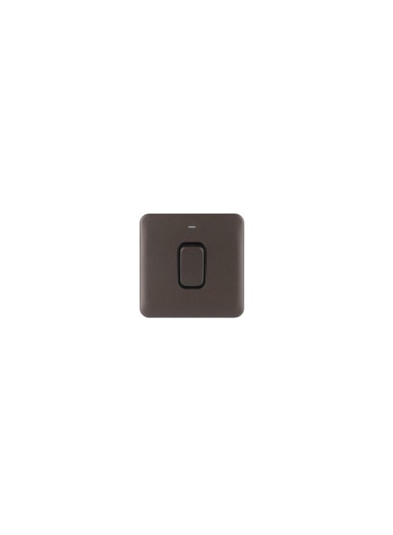 Schneider Electric GGBL4011BMB Lisse -1 Gang 50A DP High Current Switch with LED Indicator-Mocha Bronze with Black - Image 1