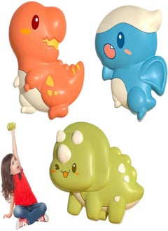Suction Spinner Toy - 3-pcs Dinosaur Baby Bath Spinner Toy with Suction Cup | Window Wall Suction Toys, Spinning Top Toy Animal Spin Sucker Baby Bath Toys