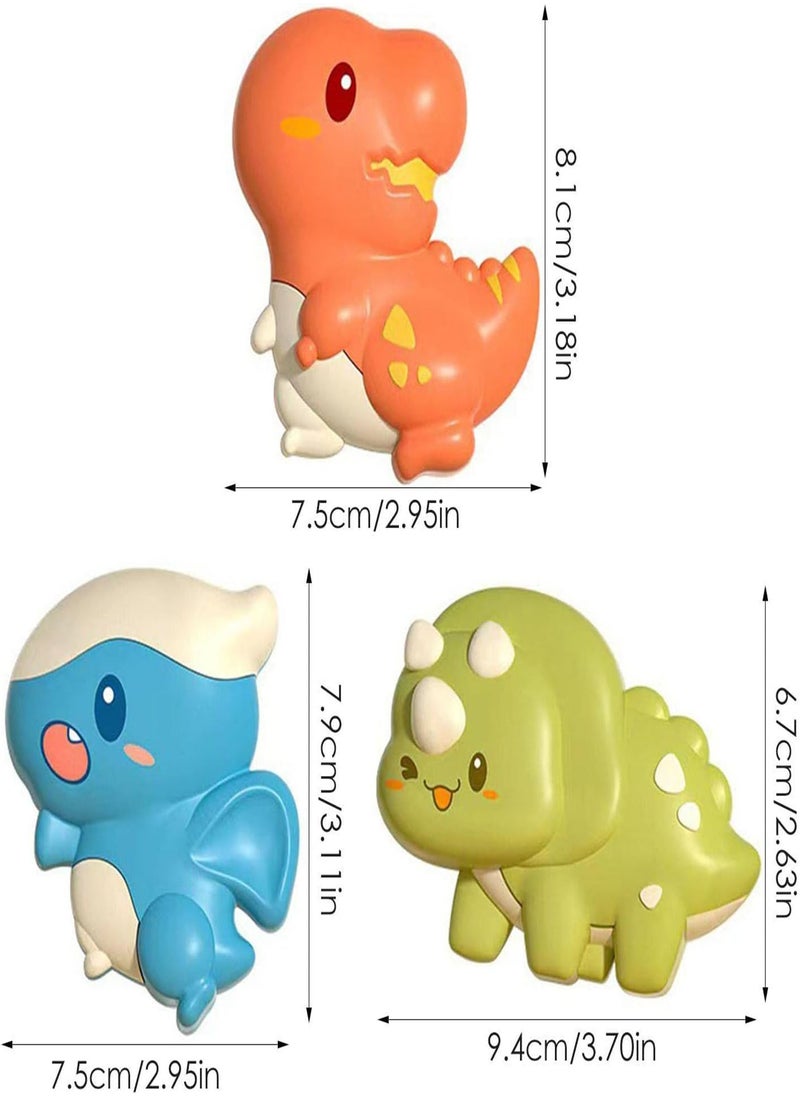 GGOOT - Suction Spinner Toy - 3-pcs Dinosaur Baby Bath Spinner Toy with Suction Cup | Window Wall Suction Toys, Spinning Top Toy Animal Spin Sucker Baby Bath Toys - Image 1