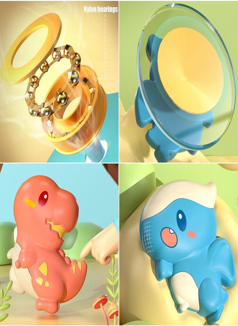 GGOOT - Suction Spinner Toy - 3-pcs Dinosaur Baby Bath Spinner Toy with Suction Cup | Window Wall Suction Toys, Spinning Top Toy Animal Spin Sucker Baby Bath Toys - Image 1