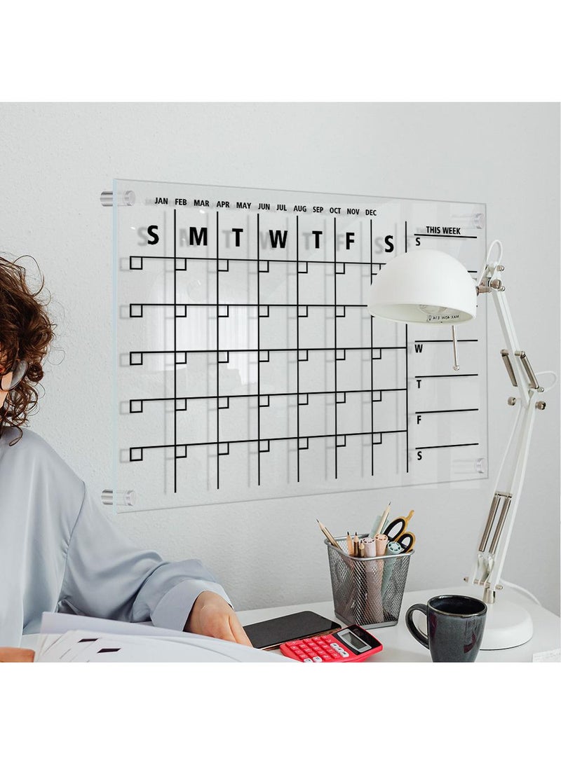 Generic Acrylic Week Plan Memo Board Erasable Transparent Message Writing Board Reminder Hanging Display Board  - Image 5