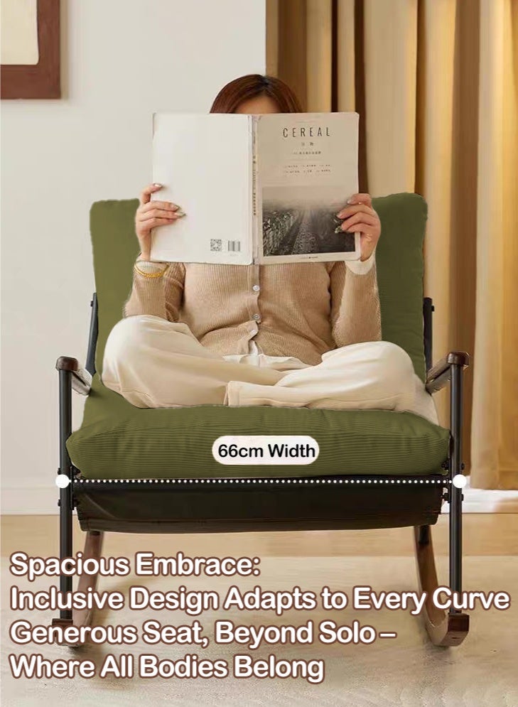 XiuWoo Modern Accent Chair Arm Chair Rocking Chair with Metal Frame - Image 4