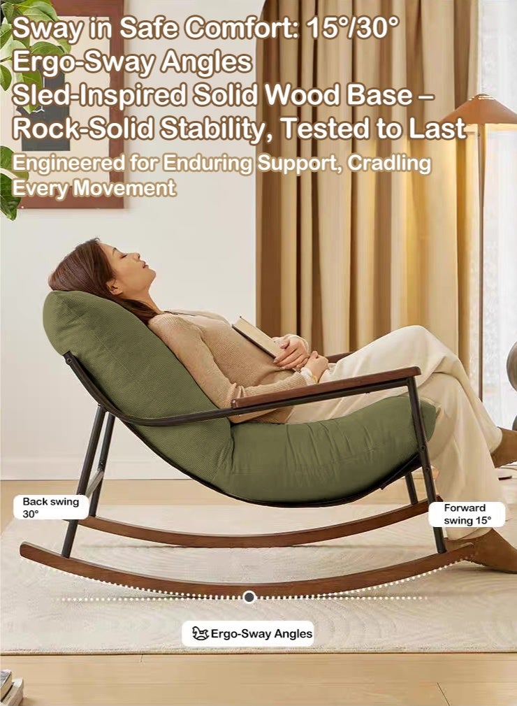 XiuWoo Modern Accent Chair Arm Chair Rocking Chair with Metal Frame - Image 3