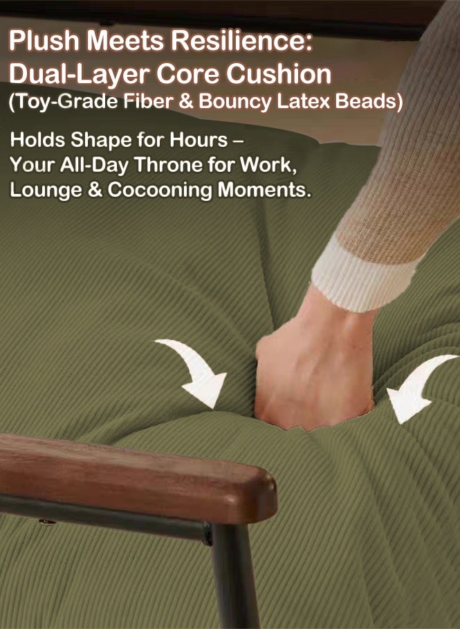 XiuWoo Modern Accent Chair Arm Chair Rocking Chair with Metal Frame - Image 5