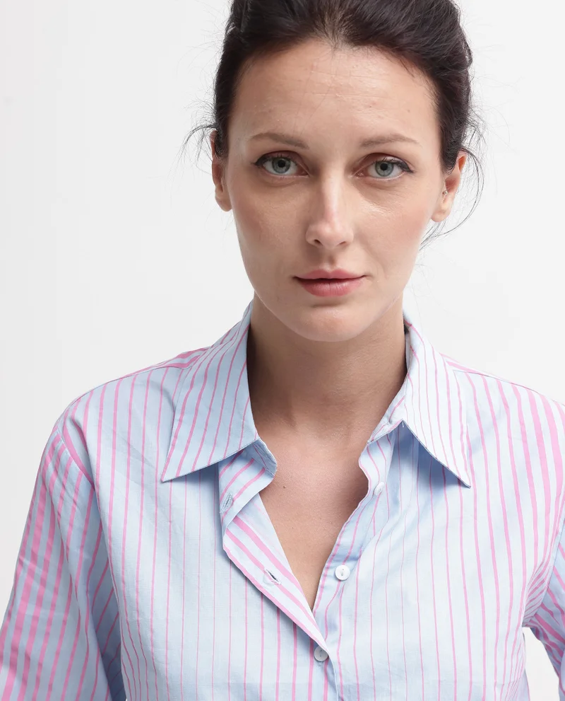 Rareism Women's Cotton Top With Stripe Pattern