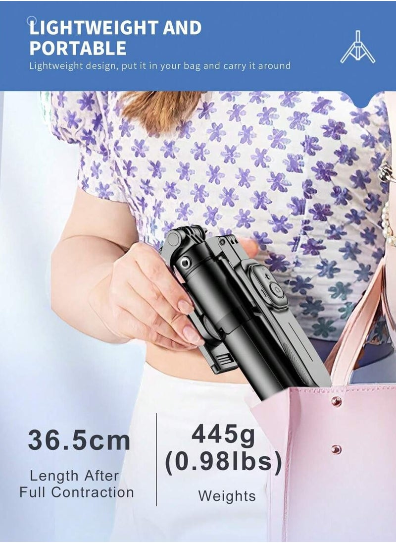 2m/79" Selfie Stick Gimbal Stabilizer Aluminum Alloy Extra Long Pole - Balanced and Stable 360° Rotating Selfie Stick Tripod, Extendable Phone Tripod Bracket, Equipped with Wireless Remote