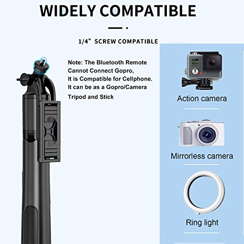 Hold UP Long Selfie Stick Tripod Extra-Long Selfie Stick with Tripod Stand Upto 61 inch/156 cm Camera Stick Portable Selfie Stick for vlogging, Video Recording, Live Streaming - Image 2