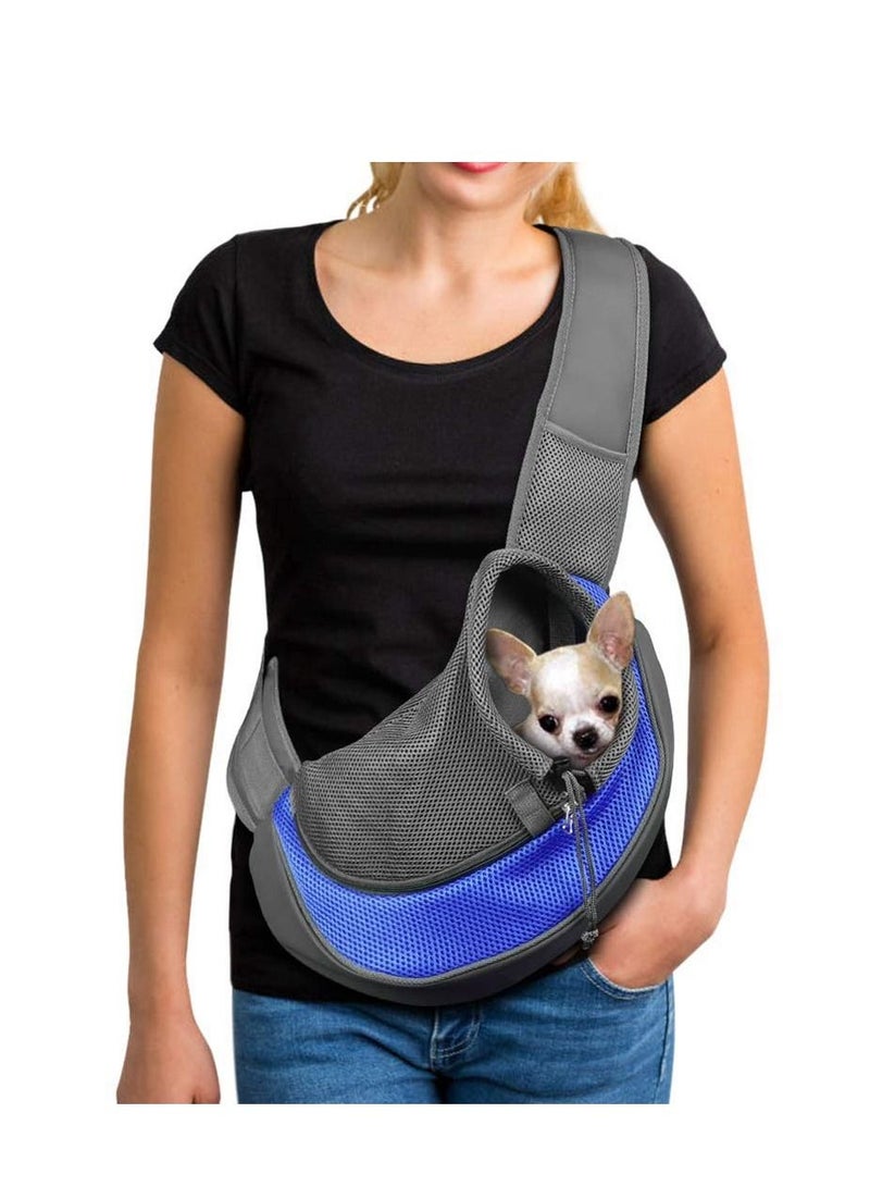 Portable Pet Dog Cat Puppy Shoulder Bag Travel Carrier Shoulder Bag Breathable Mesh Transport Bag (L) - Image 1