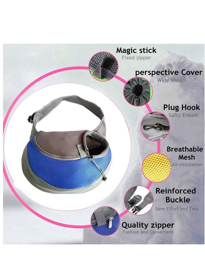Portable Pet Dog Cat Puppy Shoulder Bag Travel Carrier Shoulder Bag Breathable Mesh Transport Bag (L) - Image 3