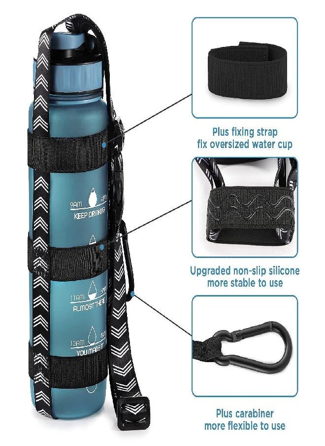 Water Bottle Handle Shoulder Strap, For 12Oz - 64 Oz Hydro Flask Wide Mouth Water Bottles And Universal Water Bottles, With Carabiner, For Walking Hiking Camping (Bottle Excluded)…