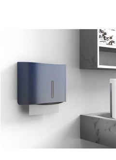 Generic Wall-Mounted Paper Towel Dispenser, Adhesive Multifold Hand Towel Holder for Office, Bathroom, Kitchen & Restaurant - Blue Color for Disposable Towels  - Image 2