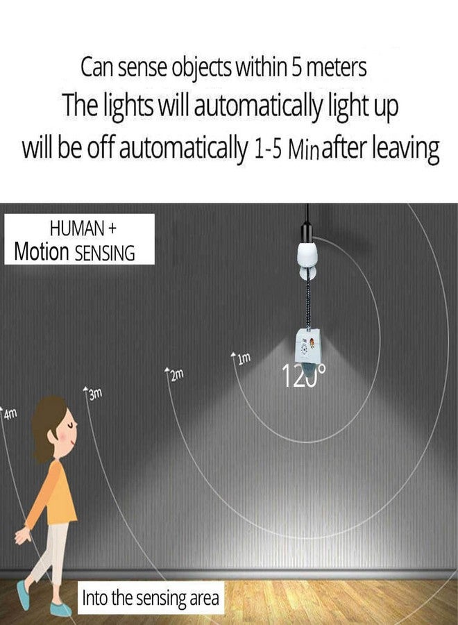 RENMAX LED Bulb Holder Motion Sensor Automatic B22 Base Night/Day Light Working 200W Load Capacity (Pack of 2) - Image 5
