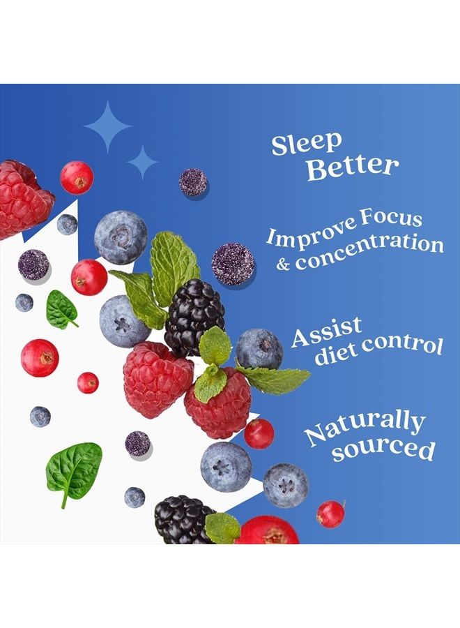 BeLive 5-HTP Gummies - 60 Ct I 5HTP Stress Relief Gummies for Better Sleep, Heightened Focus, Mood Booster & Stress Relief I Serotonin Booster for Adults, Vegan 5 HTP Supplement - Mixed Berries Flavor - Image 3