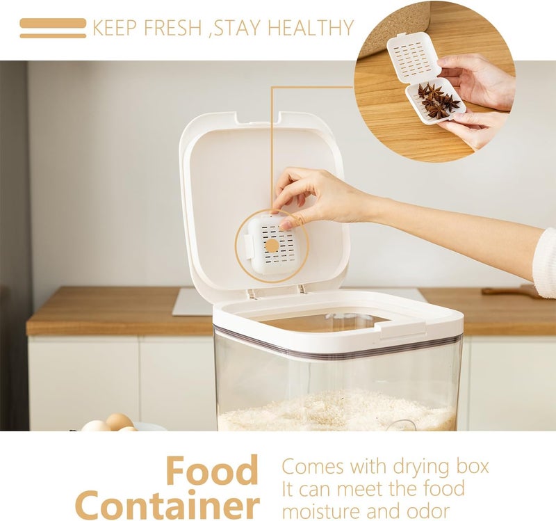 LivLab Flour Dispenser 10lb - 5Liter/5Qt/5kg Rice Container for Food Storage Cereal Household Containers for Pantry Organization - Image 2