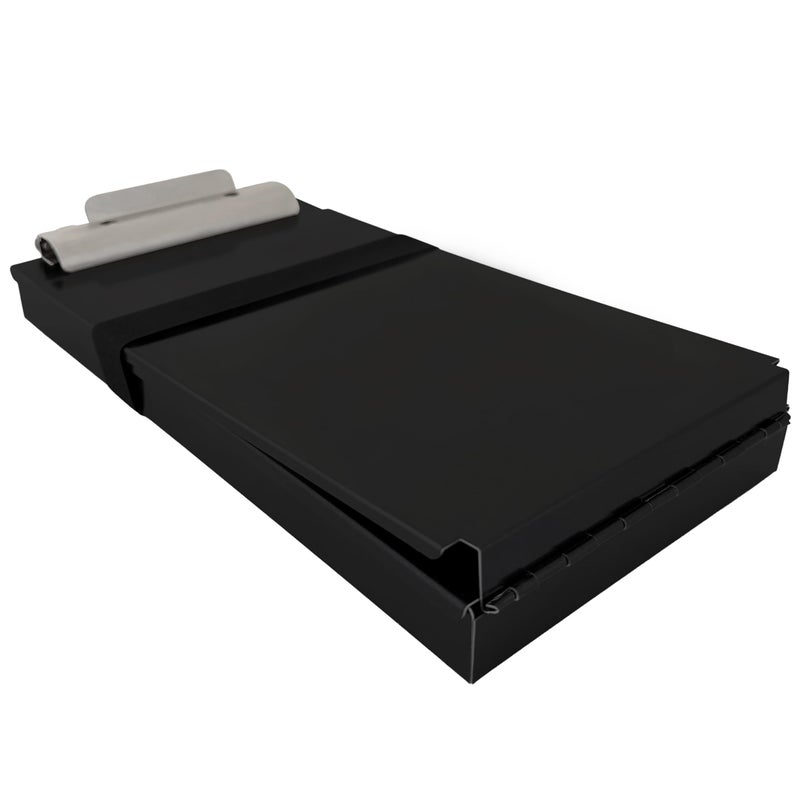 Saunders Dual Layer Police Storage Clipboard, Black Metal Clipboard with Storage, Ticket Size Paper Organizer with Steel Clip and Locking Latch, Police Equipment Form Holder for EMS - Made in USA - Image 4