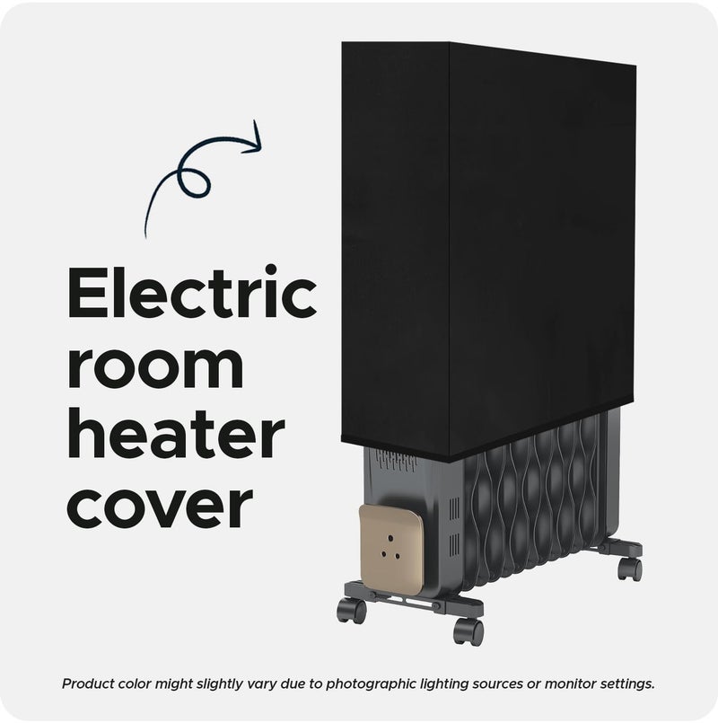 Encasify Electric Room Heater Cover | Dustproof and Scratch Proof Room Heater Cover | Nylon Material Cover | Black - Image 2