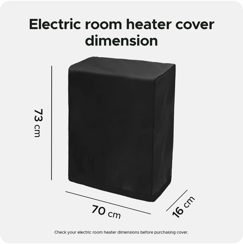 Encasify Electric Room Heater Cover | Dustproof and Scratch Proof Room Heater Cover | Nylon Material Cover | Black - Image 3